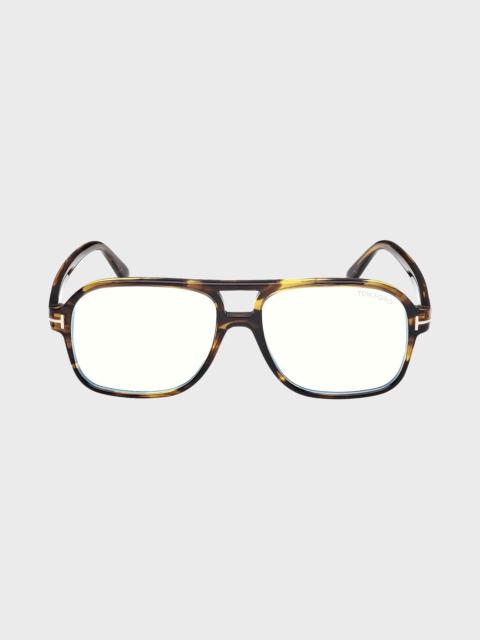 Blue-Block Aviator Optical Frames