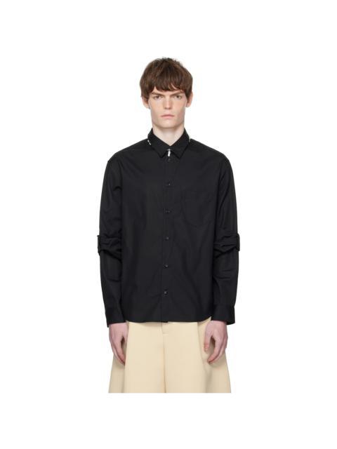 Black Bow Sleeve Classic Shirt