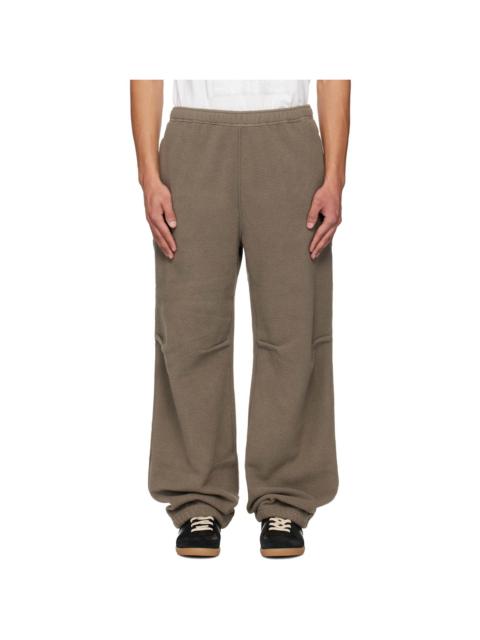 Taupe Sherpa Fleece Sweatpants