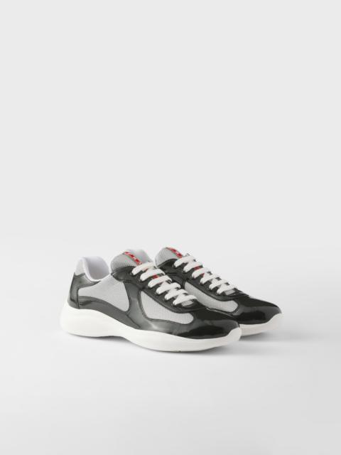 Patent leather and technical fabric Prada America's Cup sneakers