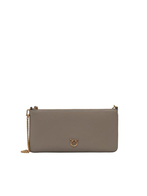 Horizontal flat logo-detail shoulder bag