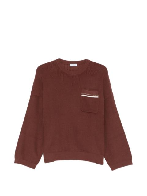 chest-pocket sweater