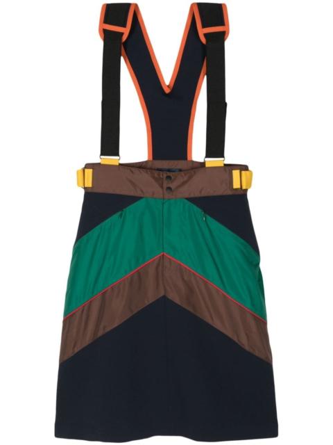 colour-block dungaree dress