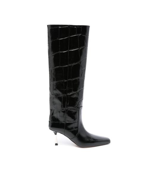 80mm leather boots
