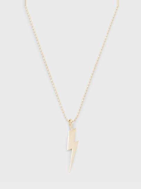 14k Pure Lightning Bolt Necklace