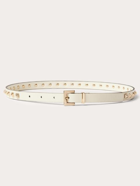 ROCKSTUD BELT IN SHINY CALFSKIN 15 MM