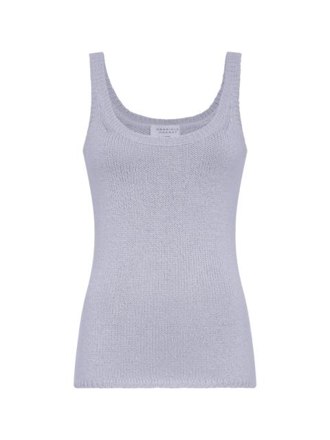 Brigid Knit Tank Top in Light Blue Cashmere