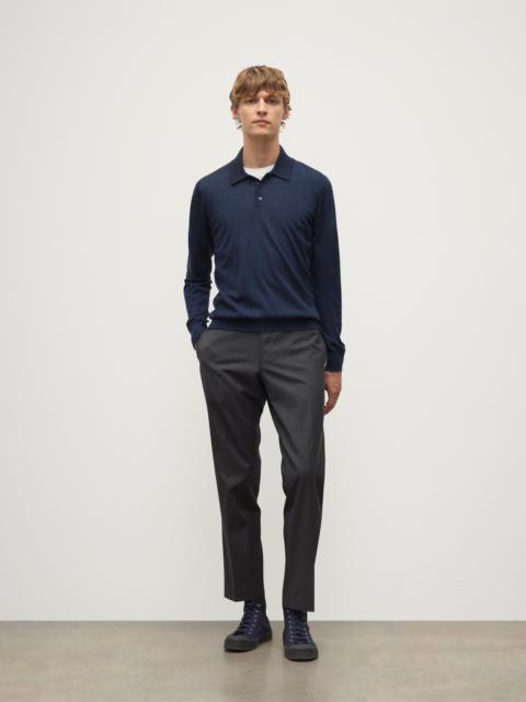 Fin Navy Cashmere Polo Shirt