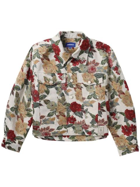 embroidered-floral shirt jacket