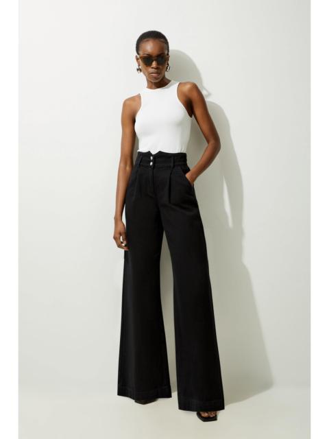 Denim Wide Leg Trousers