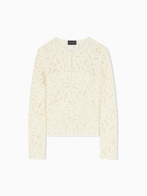JACKET IN MACRAMÉ-EFFECT CORNELY EMBROIDERED FABRIC
