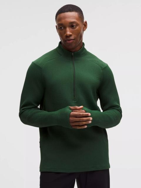 Waffle-Knit Half Zip