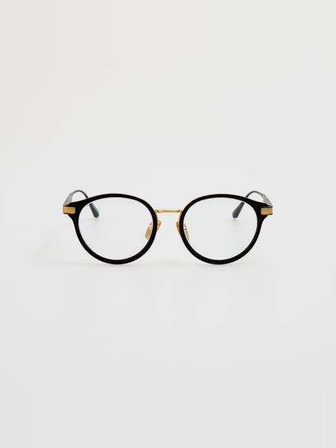 Anthony Oval Optical Frame in Matt Nickel and Yellow Gold
