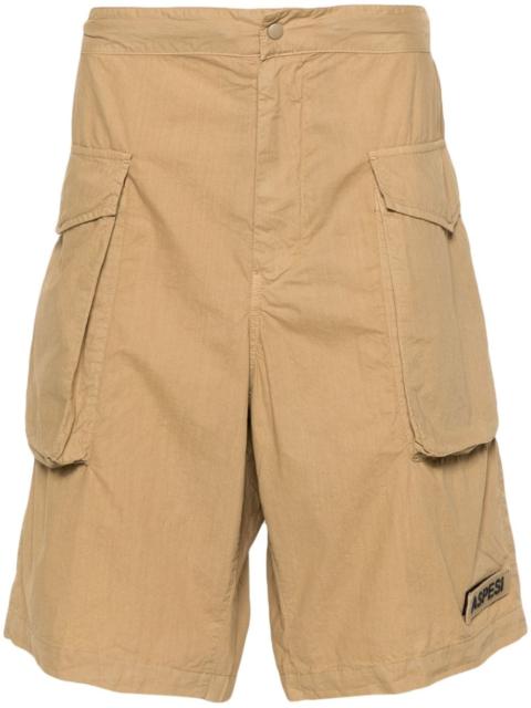 logo-patch cotton cargo shorts
