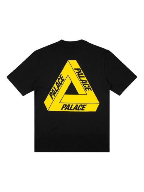 PALACE Tri-To-Help limited Yellow Triangle Short Sleeve Unisex Black P18TS227