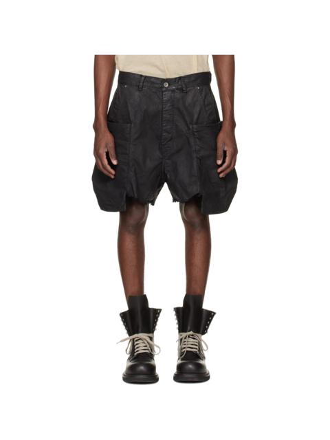 Black Temple Stefan Denim Cargo Shorts