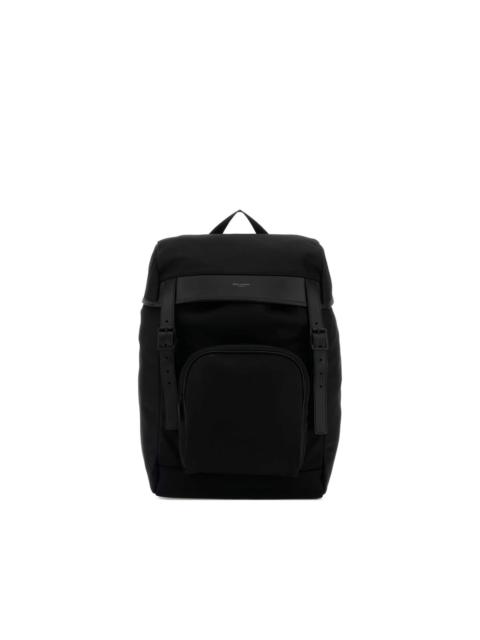 City leather-trimmed backpack
