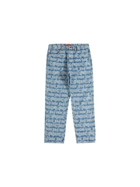 Supreme Fat Tip Jacquard Regular Jean Blue