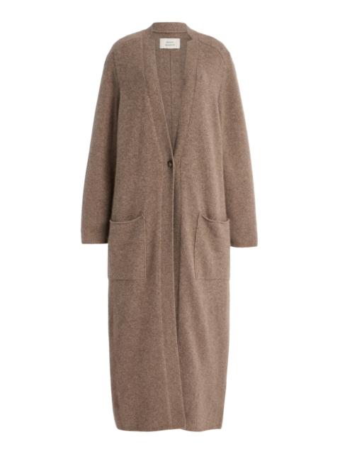 Smet Knit Wool-Blend Maxi Cardigan brown