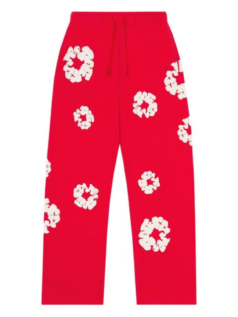 wreath-print track pants