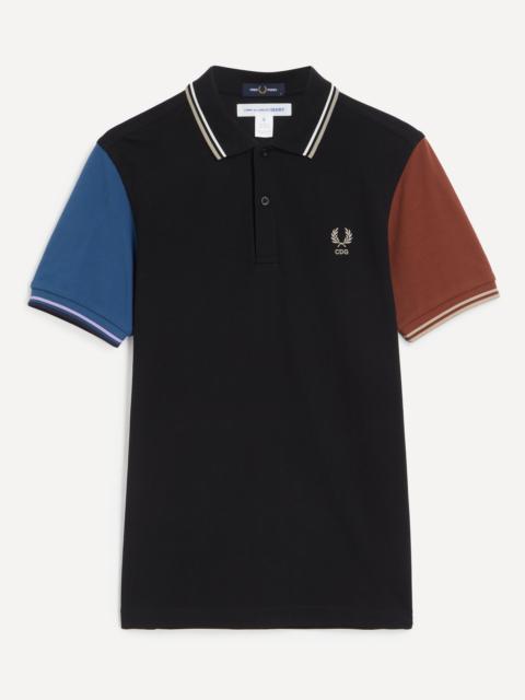 x Fred Perry Colour Block Black Polo Shirt