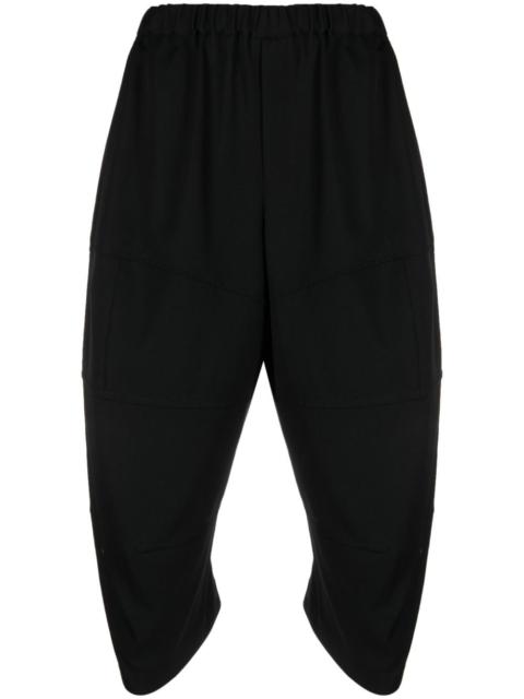 cropped tapered wool trousers