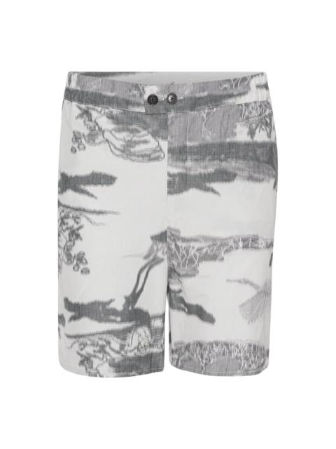 SPYJAMA SHORTS - BLACK WHITE IKAT