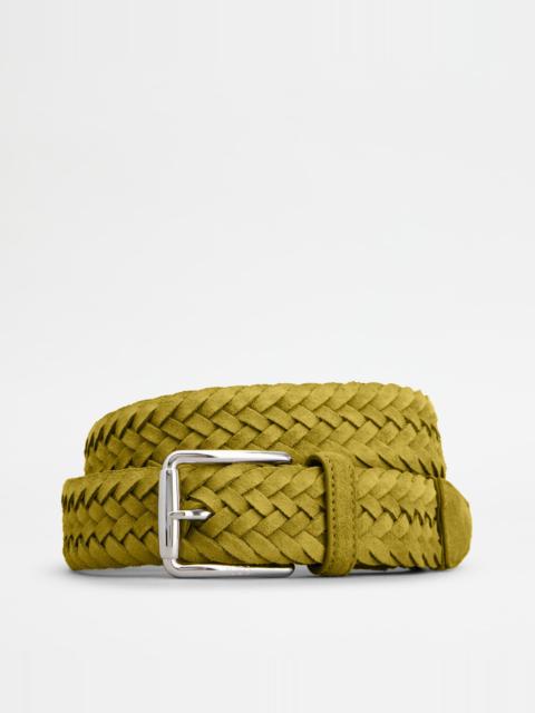 BELT IN SUEDE - YELLOW