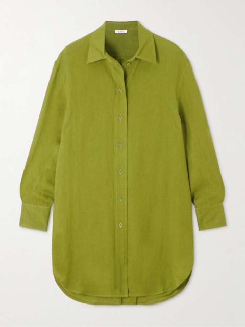 L'intemporel Mignonette linen shirt Green