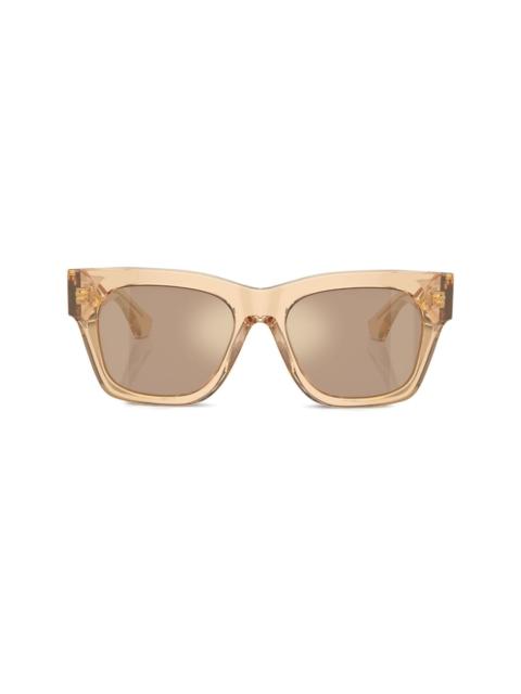 transparent wayfarer-frame sunglasses