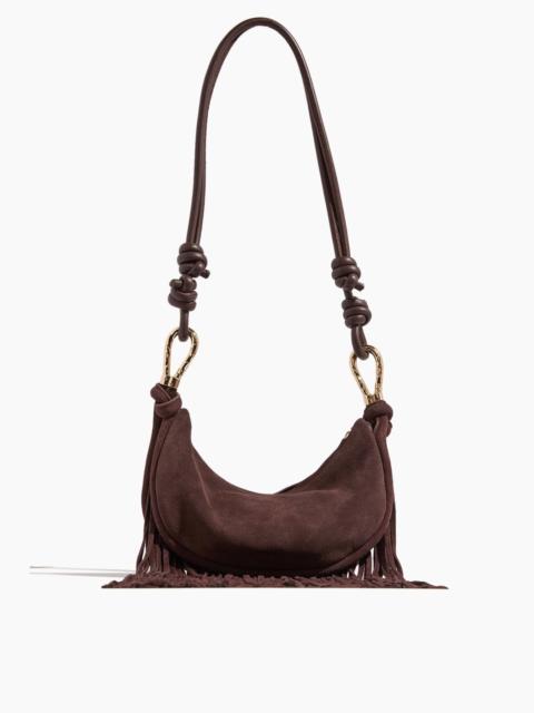 Avery Fringe Suede Crossbody Bag in Cacao