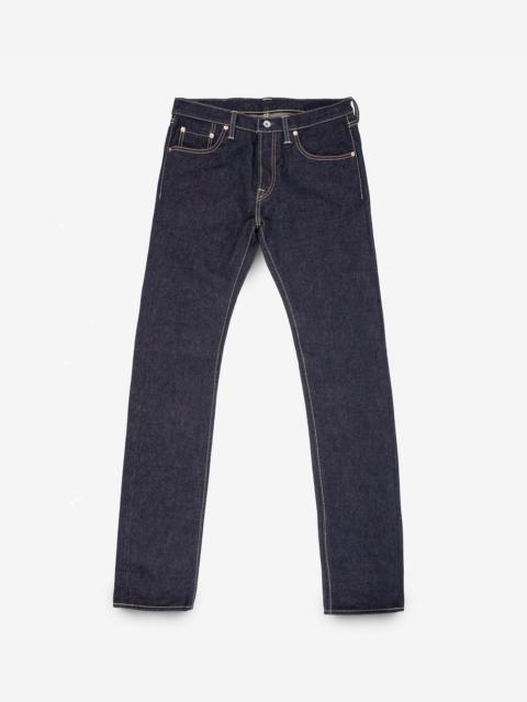 IH-777S-19L 19OZ LEFT HAND TWILL SELVEDGE DENIM SLIM TAPERED CUT JEANS - INDIGO