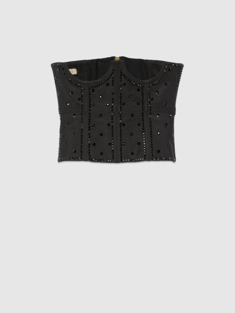 Silk with crystals corset
