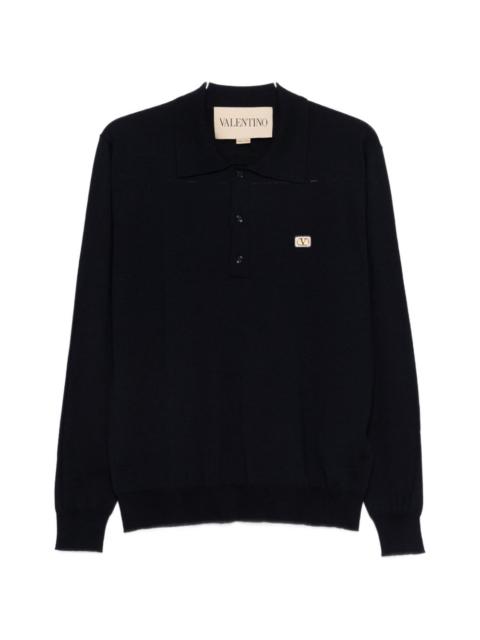 logo-plaque polo shirt