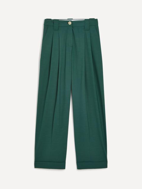 Drapey Melange Pleated Trousers