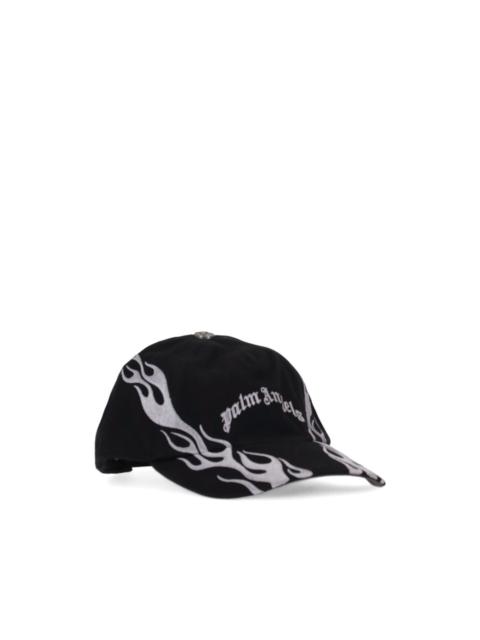 curved logo-flames cap