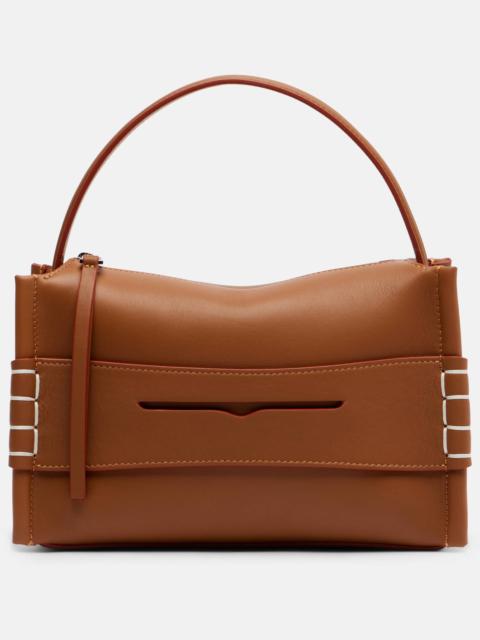 Loafer leather top-handle bag