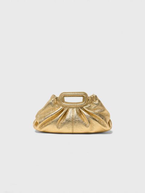 Mini metallic leather clutch