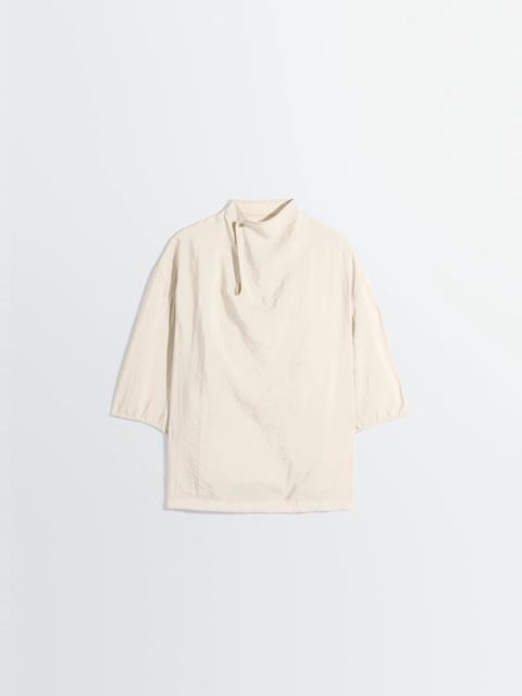 SOFT COLLAR TOP IN DRY SILK