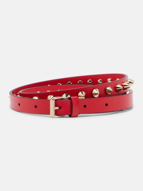 Loubispikes leather belt