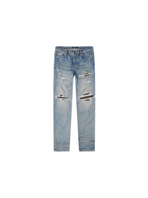 AMIRI MX1 Suede Skinny Jeans Clay Indigo