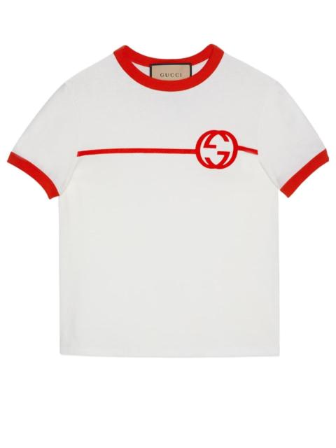(WMNS) Gucci Cotton Jersey Printed T-Shirt 'Off White' 723566-XJF74-9095