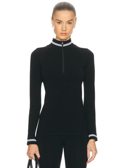 Seamless Quarter Zip Base Layer Top