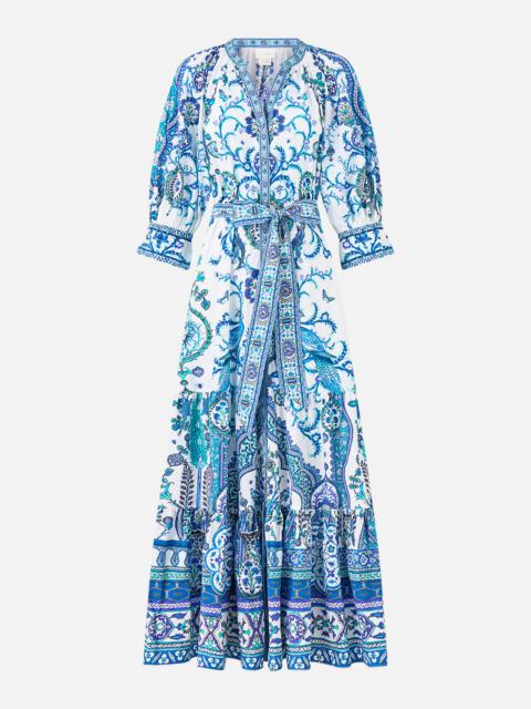 TIERED SHIRT DRESS WITH SHORT SLEEVE