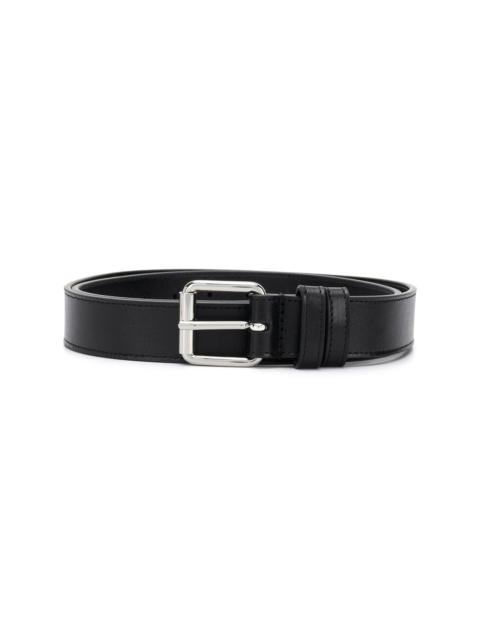 square-tip leather belt