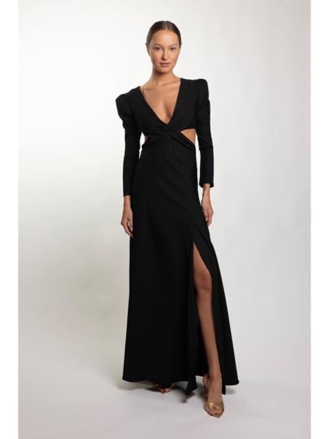 LIGHT SPOT CREPE LONG SLEEVE GOWN