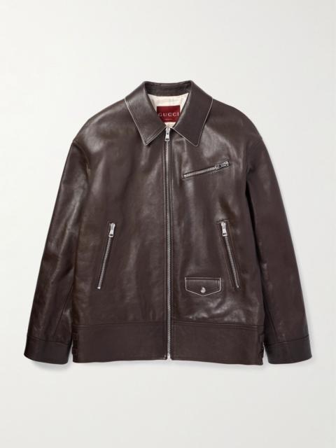 Leather Jacket Dark brown