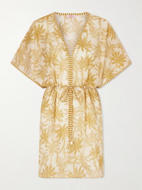 Printed Cotton-voile Mini Skirt