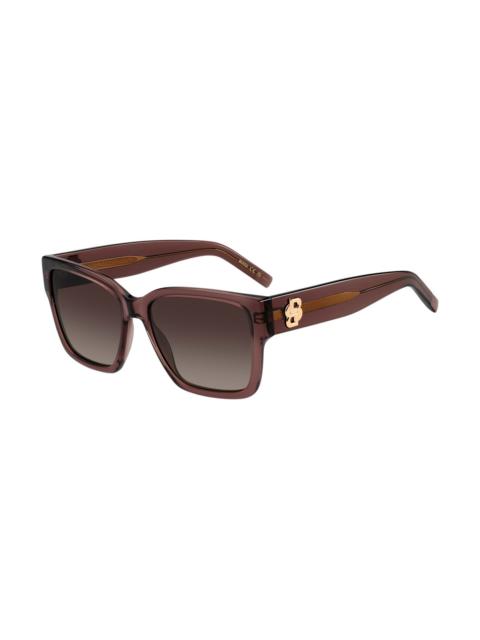BROWN-ACETATE SUNGLASSES WITH DOUBLE B MONOGRAM