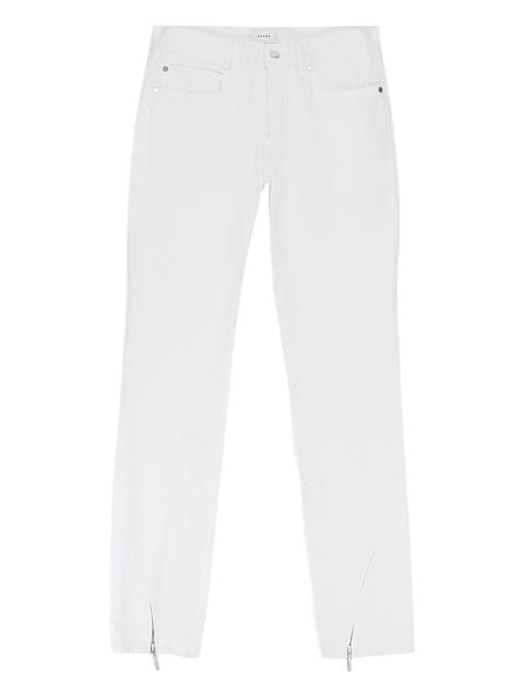 zip-detail straight-leg jeans